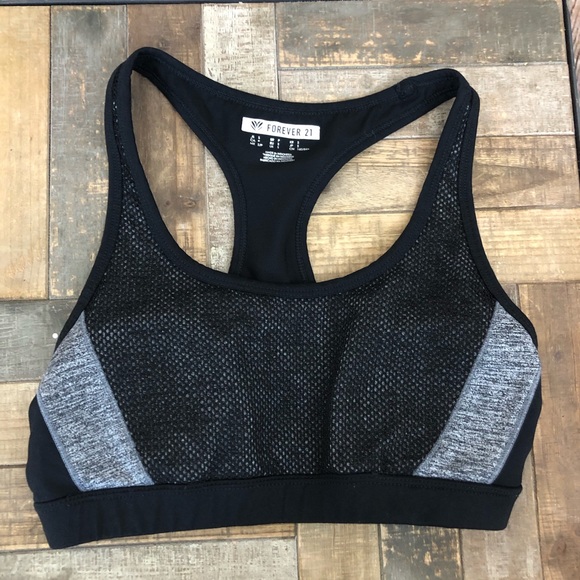 Forever 21 Other - NWOT Black and gray racer back sports bra small